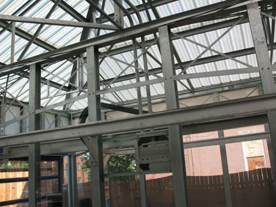 Translucent fiberglass roofing panels